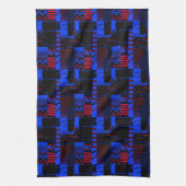 Afrocentrische geometrische print  theedoek (Verticaal)