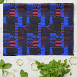 Afrocentrische geometrische print theedoek