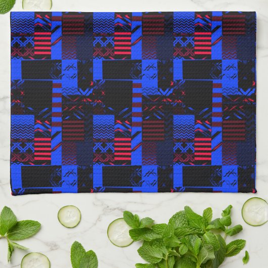 Afrocentrische geometrische print  theedoek