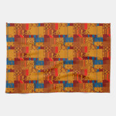Afrocentrische geometrische print theedoek (Horizontaal)