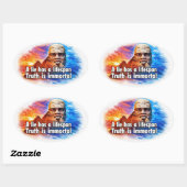 Afrocentrische grootheid citaat ovale sticker (Vel)
