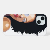 Afrocentrische iPhone 15 Hoes Case (Achterkant horizontaal)