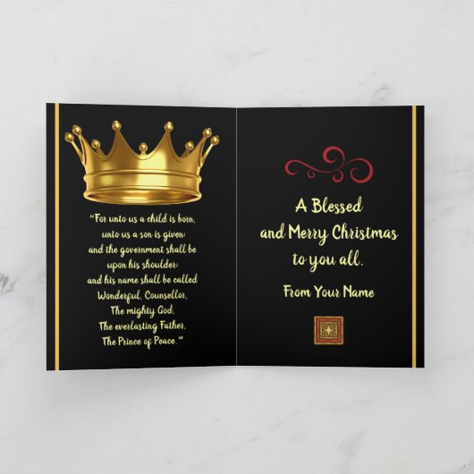 Afrocentrische  kerst Kaart (Binnen)