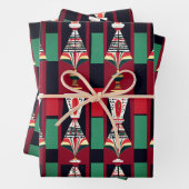 Afrocentrische Kerstmis Naadloos - 19 "x 29" - Inpakpapier Vel (In situ)