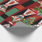 Afrocentrische Kerstmis Naadloos Cadeaupapier (Hoek)