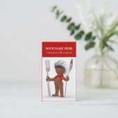 Afrocentrische "Koele schil": Cook Cafe Bistro Cat Visitekaartje (Staand voorkant)