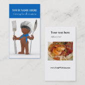 Afrocentrische "Koele schil": Cook Cafe Bistro Cat Visitekaartje (Voorkant / Achterkant)