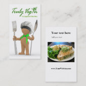 Afrocentrische "Koele schil": Cook Cafe Bistro Cat Visitekaartje (Voorkant / Achterkant)