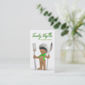 Afrocentrische "Koele schil": Cook Cafe Bistro Cat Visitekaartje (Staand voorkant)