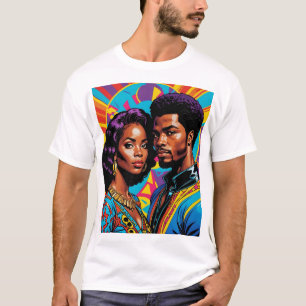 Afrocentrische kracht Kleurrijke Culturele Kunst T T-shirt