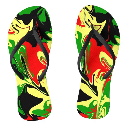 Afrocentrische Krullen Teenslippers (Voetbed)