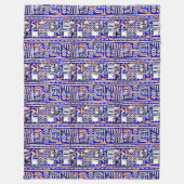Afrocentrische Kuba doek geometrische dans motief Fleece Deken (Voorkant)