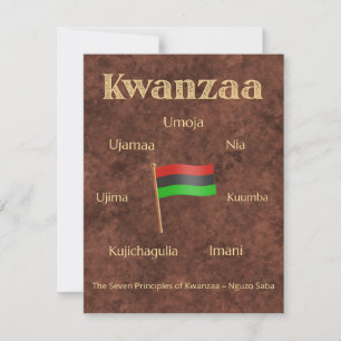 Afrocentrische Pan-Afrikaanse Kwanzaa-feest Feestdagenkaart
