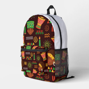 Afrocentrische print gesneden naai rugzak