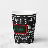 Afrocentrische reünie-ontwerppapierbekertjes voor  papieren bekers (Achterkant)