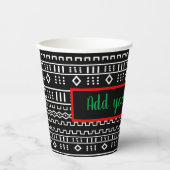 Afrocentrische reünie-ontwerppapierbekertjes voor  papieren bekers (Voorkant)