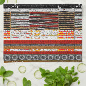 Afrocentrische rustieke patina theedoek (Gevouwen)