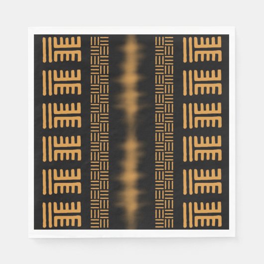 Afrocentrische servetten in Afrikaanse bogolan-sti (Voorkant)