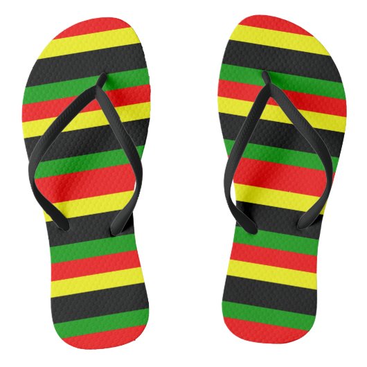 Afrocentrische Strepen Teenslippers (Voetbed)