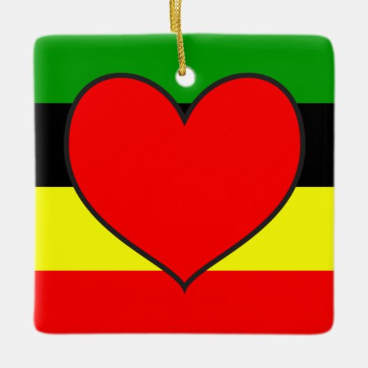 Afrocentrische strips keramisch ornament (Voorkant)