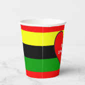 Afrocentrische strips papieren bekers (Rechts)