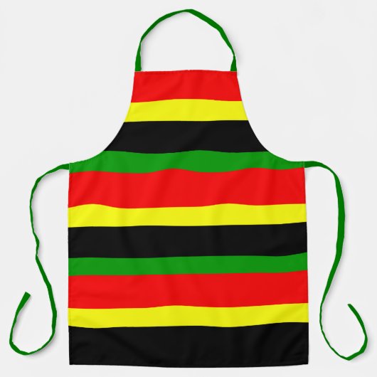 Afrocentrische strips schort (Voorkant)