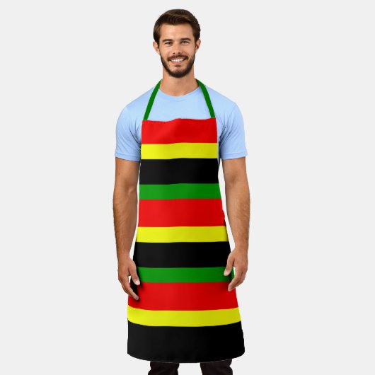 Afrocentrische strips schort (Gedragen)