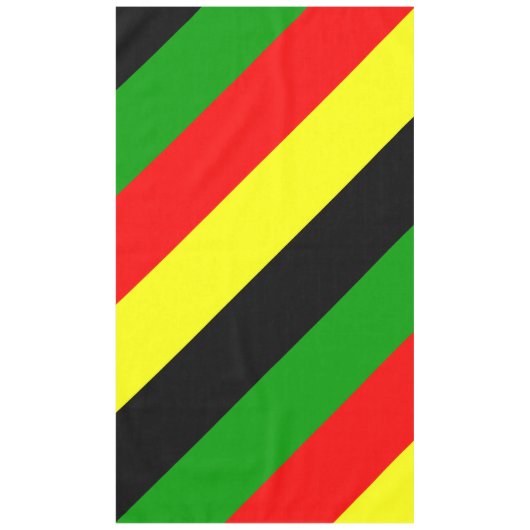 Afrocentrische strips tafelkleed (Voorkant)
