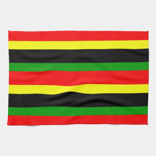 Afrocentrische strips theedoek (Horizontaal)