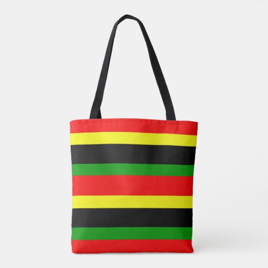 Afrocentrische strips tote bag (Achterkant)