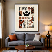 Afrocentrische Tribale Abstracte Poster