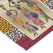 Afrocentrische tribale feestkunst korte tafelloper (Hoek)