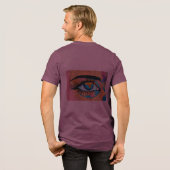 Afrocentrische vrouw één oog dicht en één oog dich Tri-Blend shirt (Voorkant)