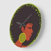 Afrocentrische wandklok (Hoek)