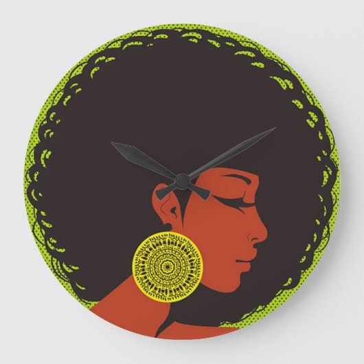 Afrocentrische wandklok (Voorkant)
