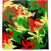 Afrocentrische wervelingen douchegordijn (Voorkant)