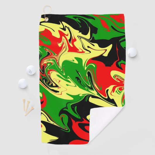 Afrocentrische wervelingen golfhanddoek (Insitu)