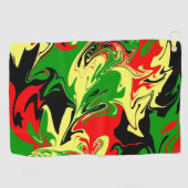 Afrocentrische wervelingen golfhanddoek (Horizontaal)