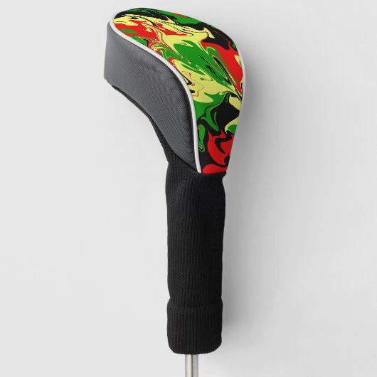 Afrocentrische wervelingen golfheadcover (Schuin)