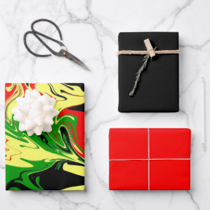 Afrocentrische wervelingen inpakpapier vel