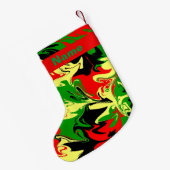 Afrocentrische wervelingen kleine kerstsok (Achterkant (Hangend))