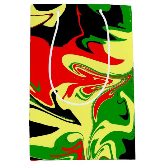 Afrocentrische wervelingen medium cadeauzakje (Voorkant)