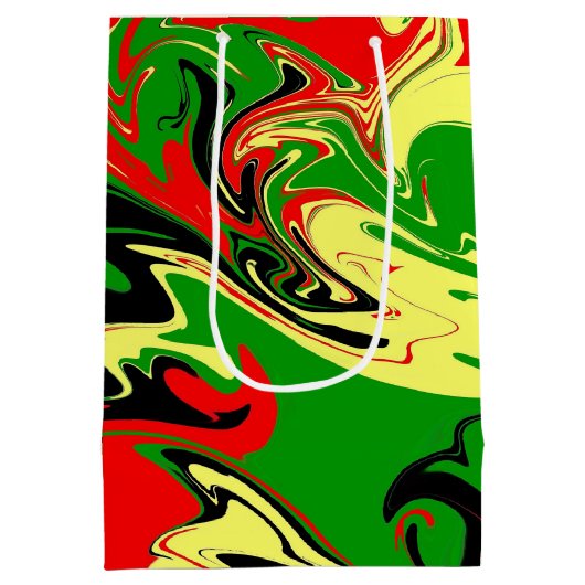 Afrocentrische wervelingen medium cadeauzakje (Achterkant)