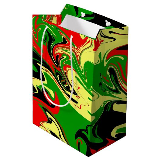 Afrocentrische wervelingen medium cadeauzakje (Achterkant Gekanteld)