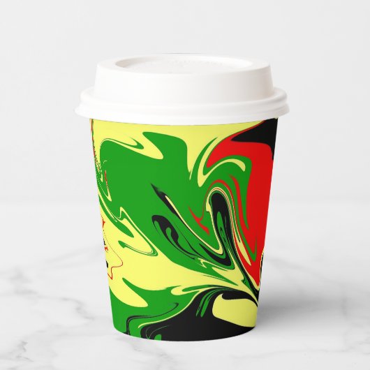 Afrocentrische wervelingen papieren bekers (Links)