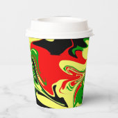 Afrocentrische wervelingen papieren bekers (Achterkant)