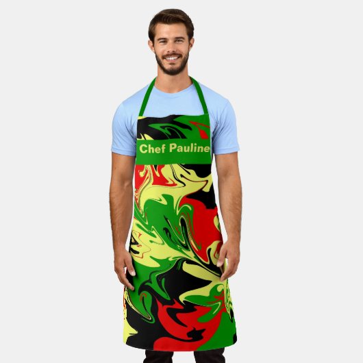 Afrocentrische wervelingen schort (Gedragen)