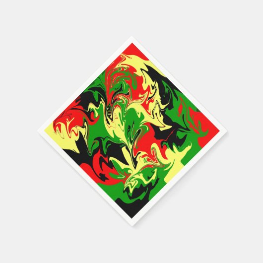 Afrocentrische wervelingen servet (Hoek)