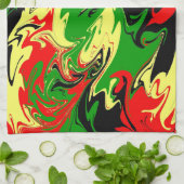 Afrocentrische wervelingen theedoek (Gevouwen)