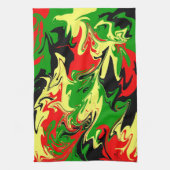 Afrocentrische wervelingen theedoek (Verticaal)